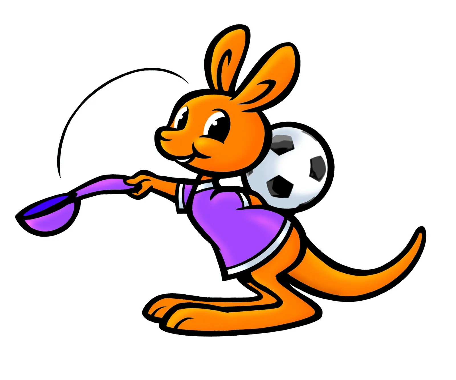 De kangoeroe mascotte van Wees Kwiek