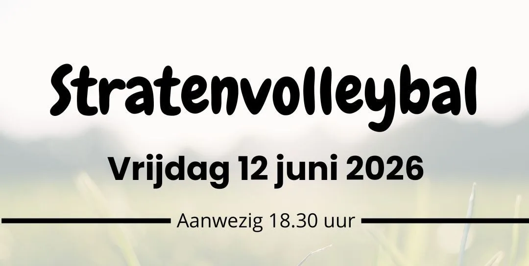 Stratenvolleybal vrijdag 12 juni 2026